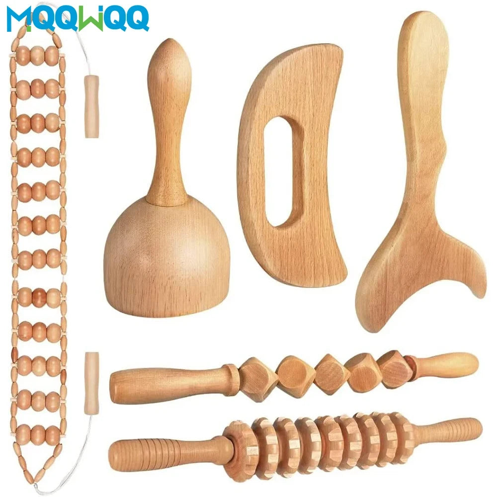 Wooden Body Contouring Massage Set