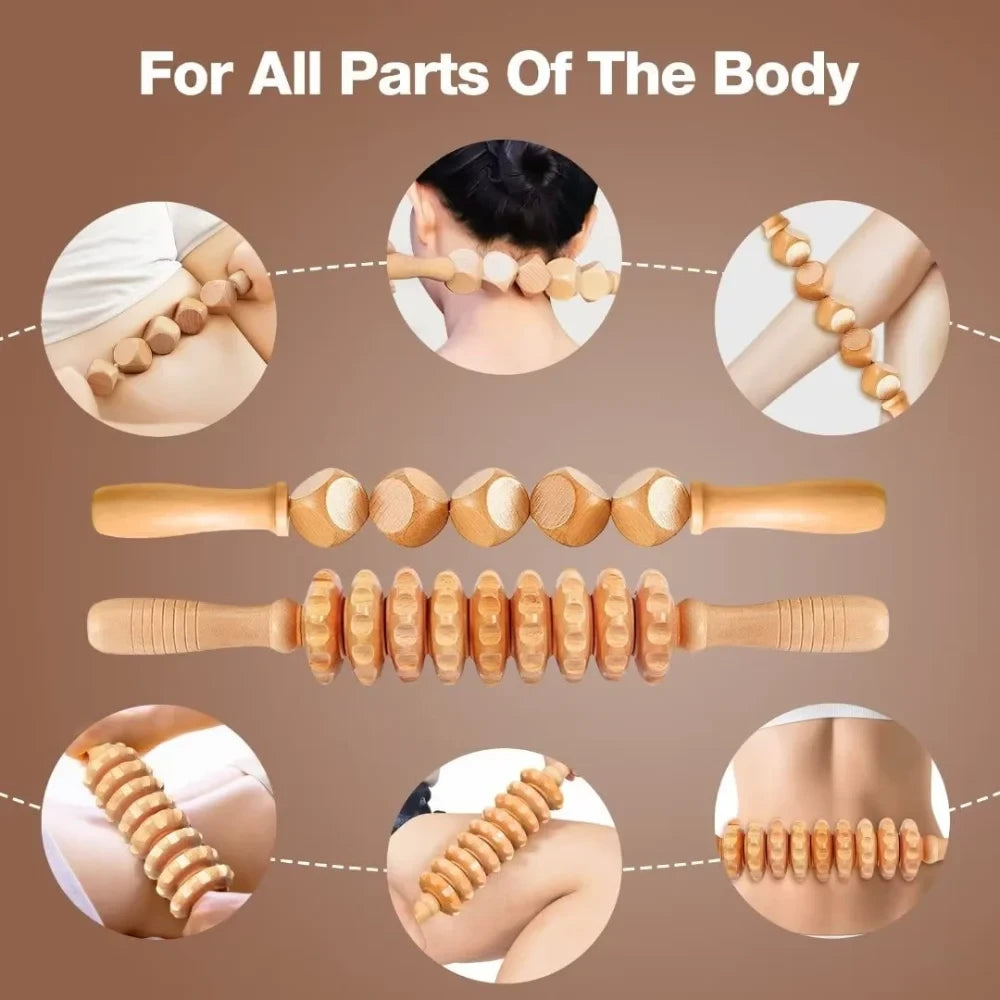 Wooden Body Contouring Massage Set