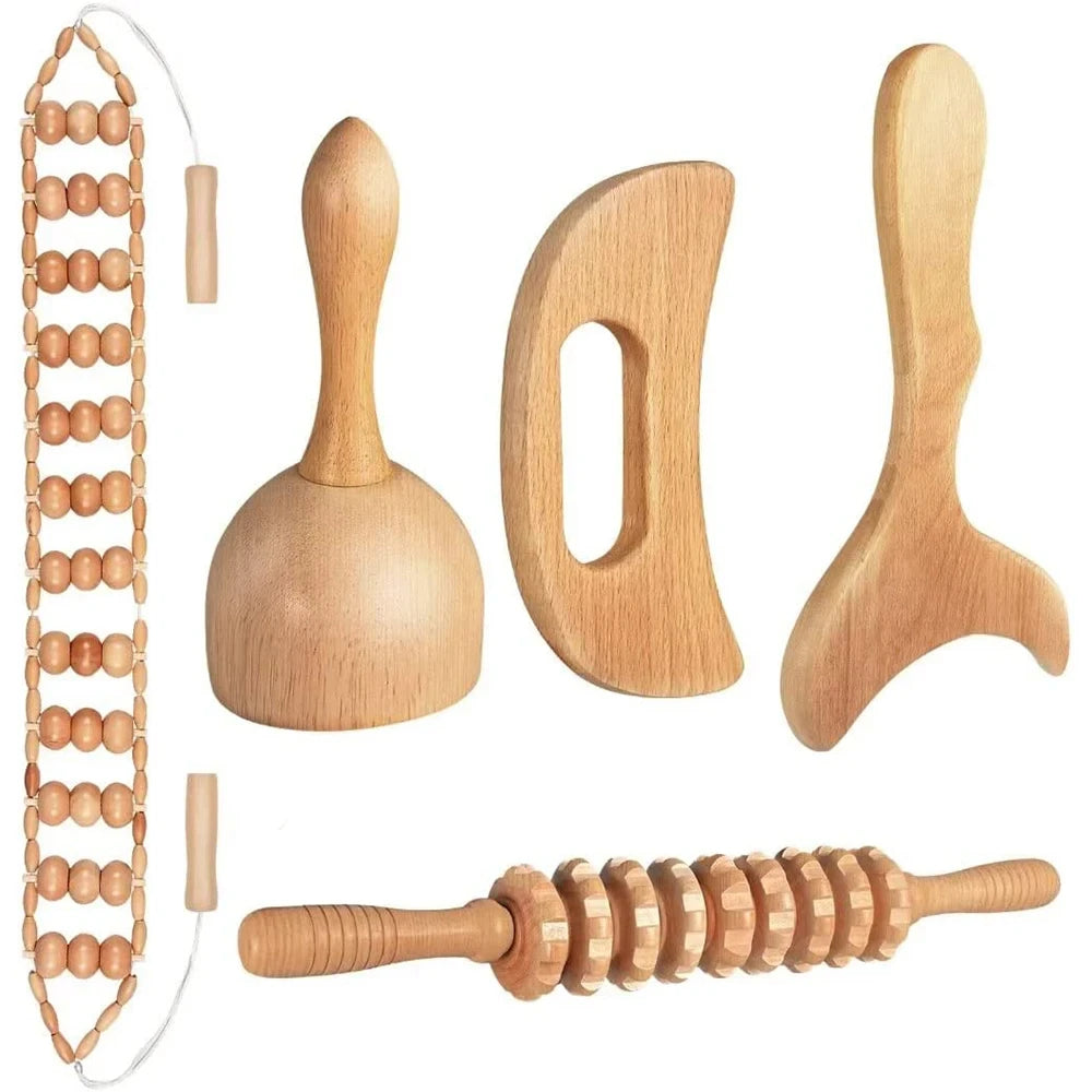 Wooden Body Contouring Massage Set