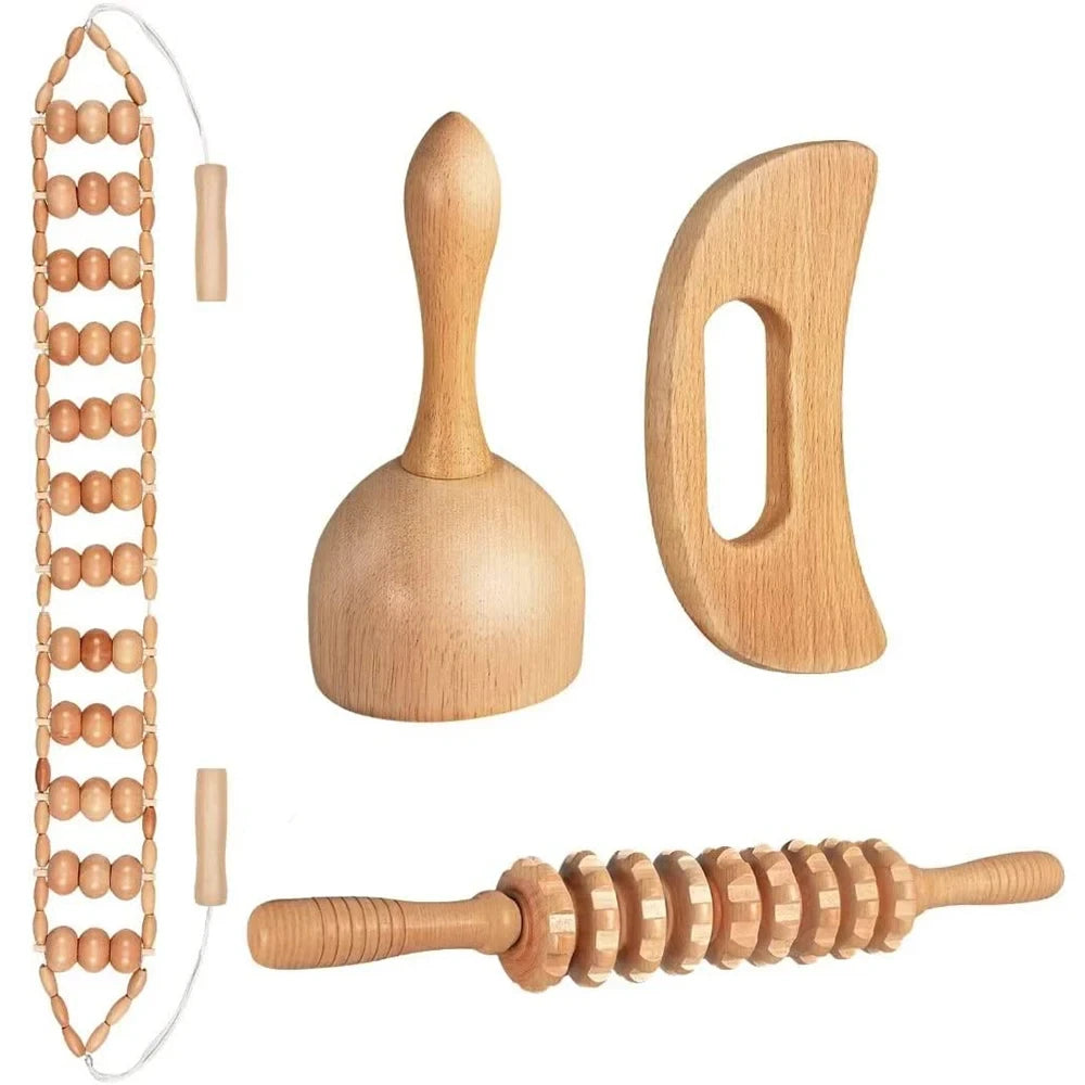 Wooden Body Contouring Massage Set
