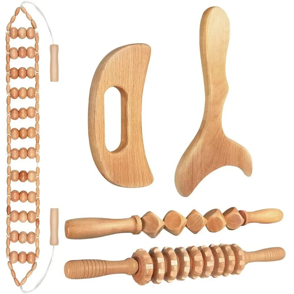 Wooden Body Contouring Massage Set
