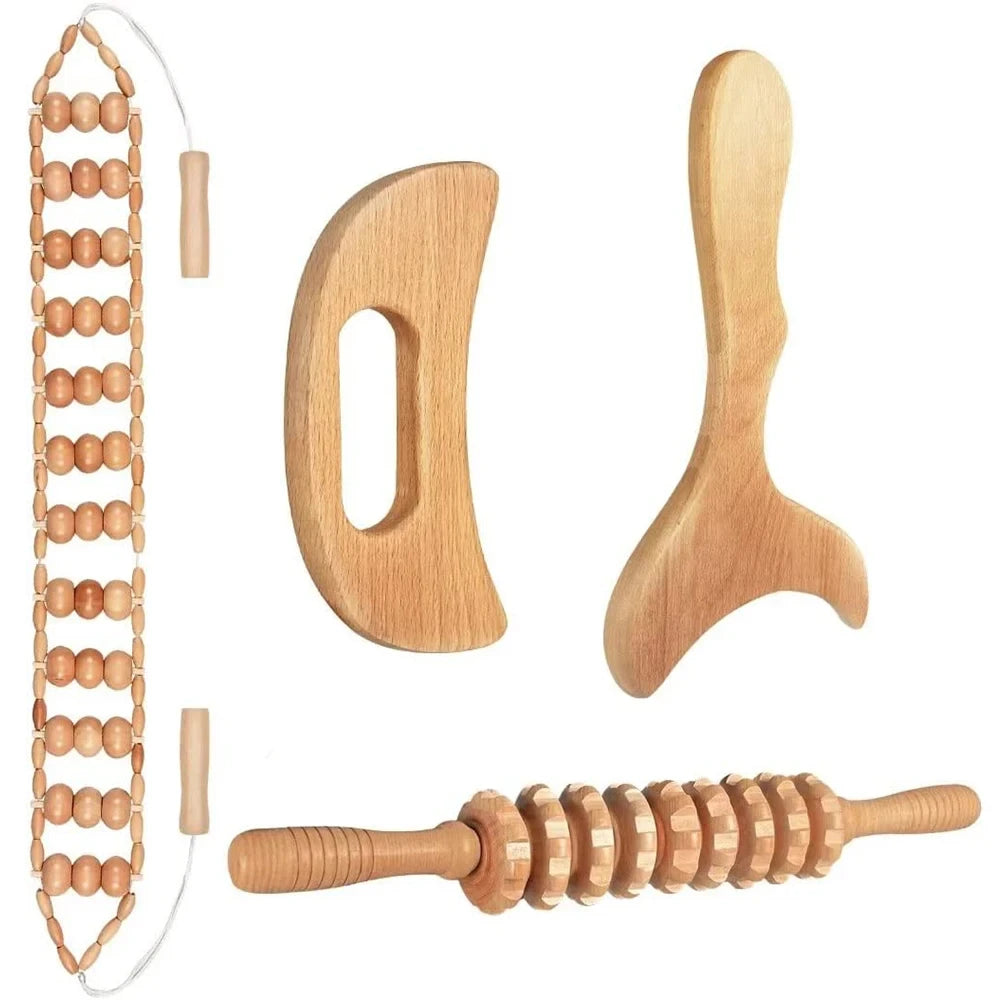 Wooden Body Contouring Massage Set