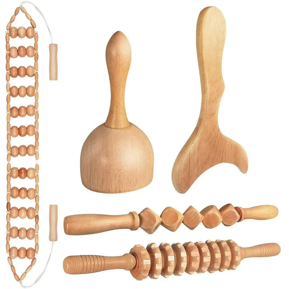Wooden Body Contouring Massage Set