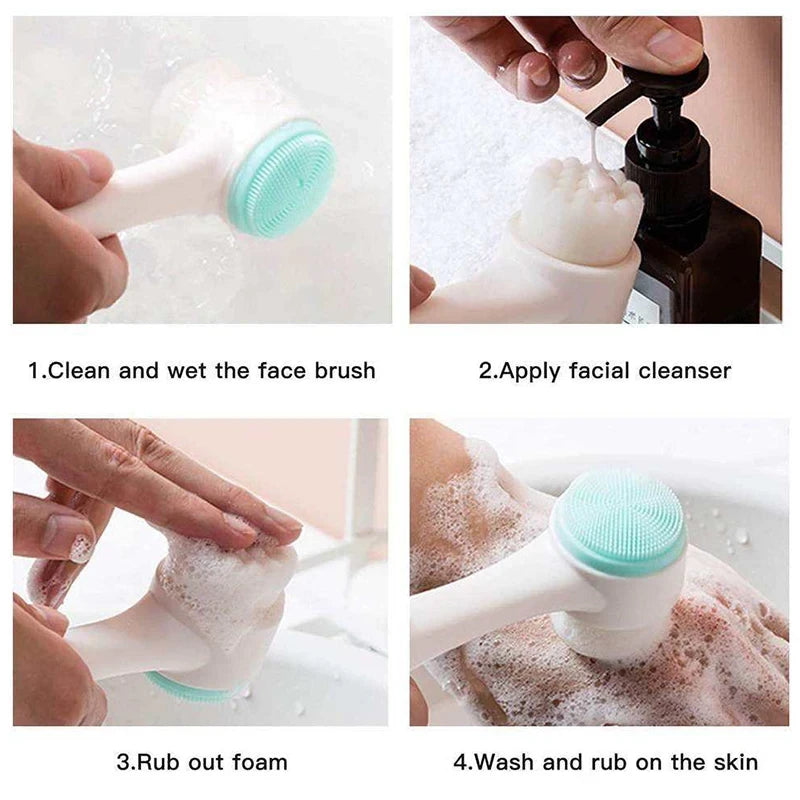 Dual Sided Silicone Facial Brush