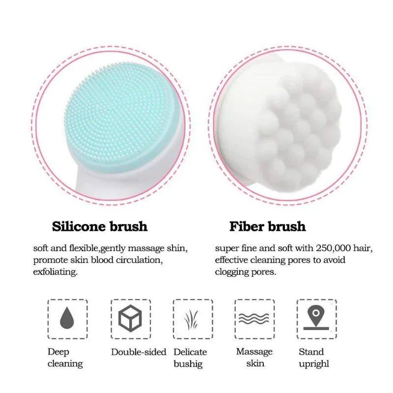Dual Sided Silicone Facial Brush
